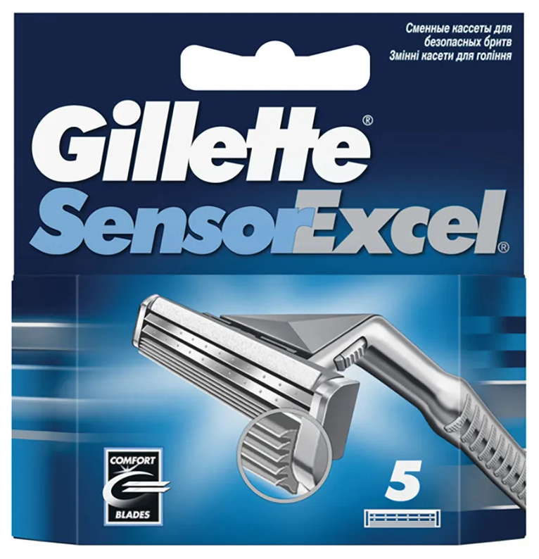 Сменные кассеты Gillette SensorExcel, 5 шт.