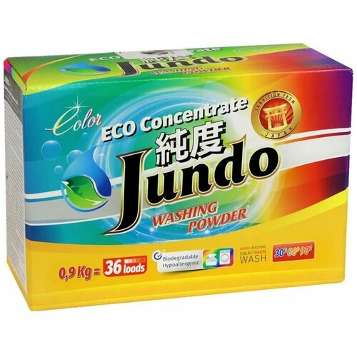 Экологичный концентрированный порошок для стирки цветного белья Jundo Color