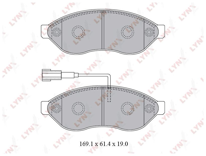 Колодки тормозные дисковые перед LYNXauto BD-2828