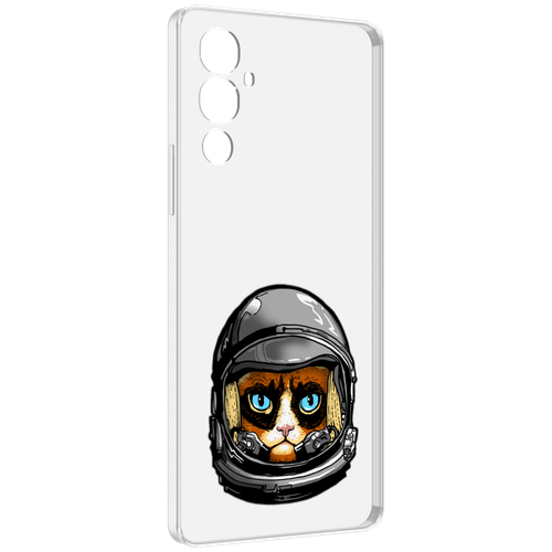 Чехол MyPads кот космонавт для Tecno Pova 4 задняя-панель-накладка-бампер