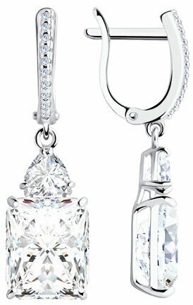 Серьги Diamant online, серебро, 925 проба, фианит