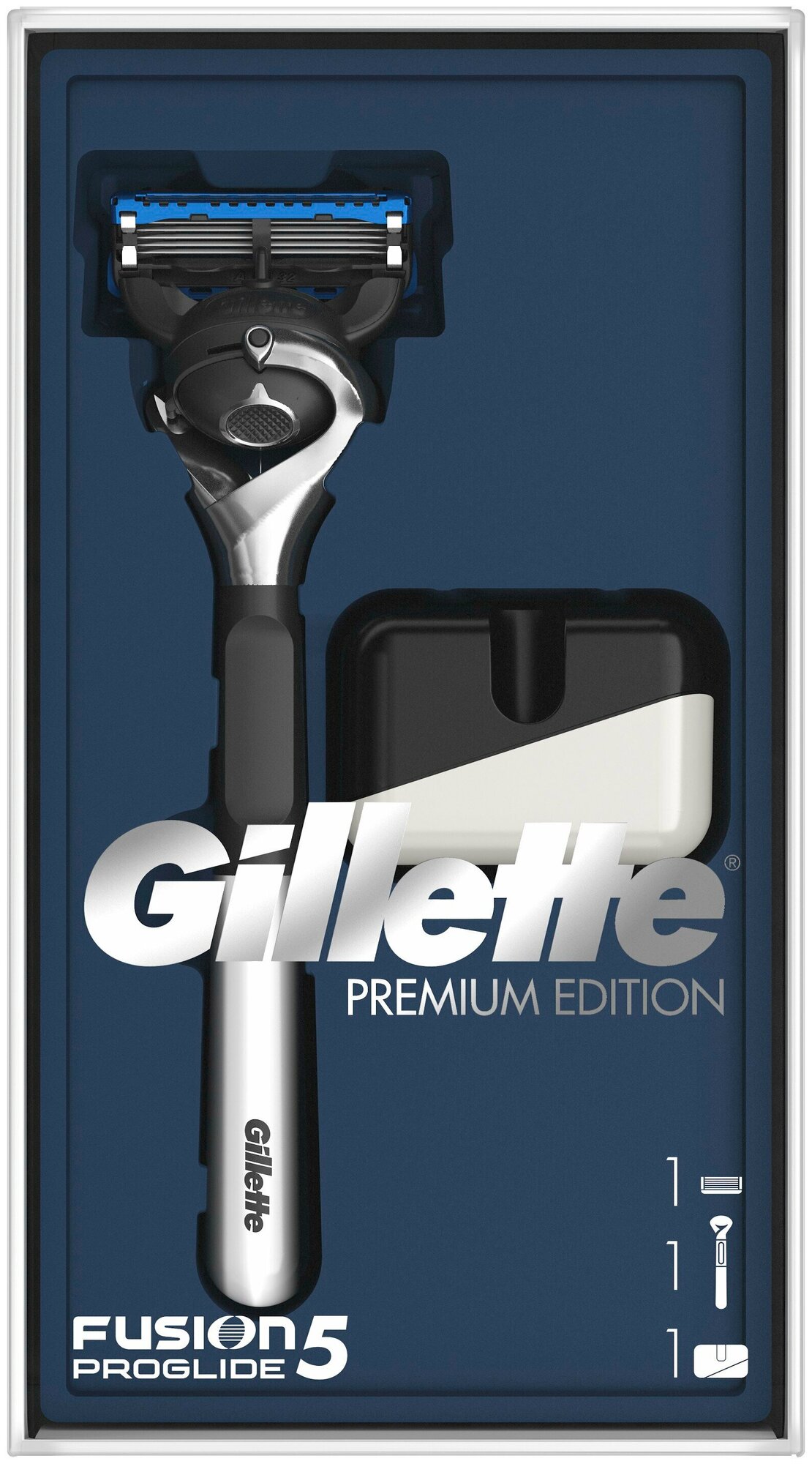 Подарочный набор Gillette (Бритва Fusion5 ProGlide + Подставка для бритвы)