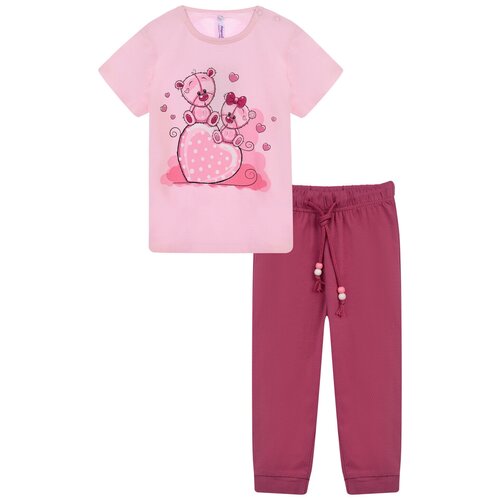 фото Комплект для девочки: футболка, брюки playtoday