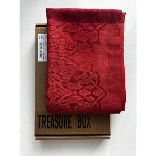 Льняная скатерть, 170 х 170 см, 100% лён, рисунок жаккард, в подарочной коробке крафт, ID: 17C338