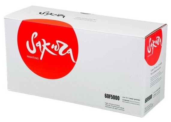 Картридж Sakura Printing Sakura 60F5000 для Lexmark MX310/MX410/MX510/MX51/MX611, черный, 2500 к.