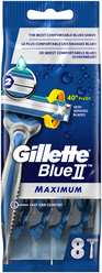 Бритвенный станок Gillette Blue II Maximum, 8 шт.