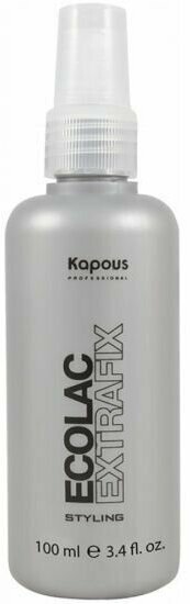 Жидкий лак для волос Kapous Professional Ecolac Extrafix, сверхсильной фиксации, 100 мл .