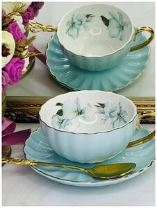 Фото Чайная пара, чашка с блюдцем 250 мл. 12 предметов на 6 персон. Lenardi. Коллекция 