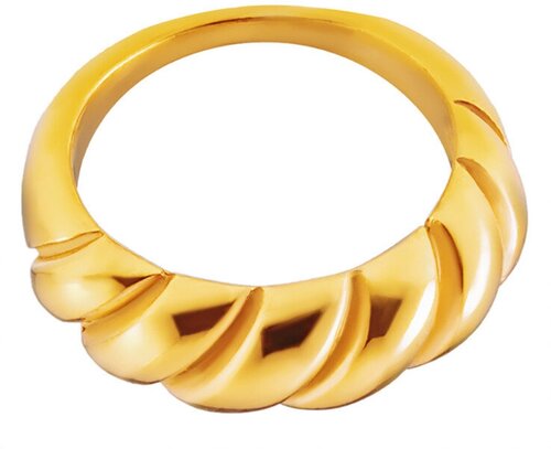 Кольцо Kalinka modern story, размер 16, золотой, желтый