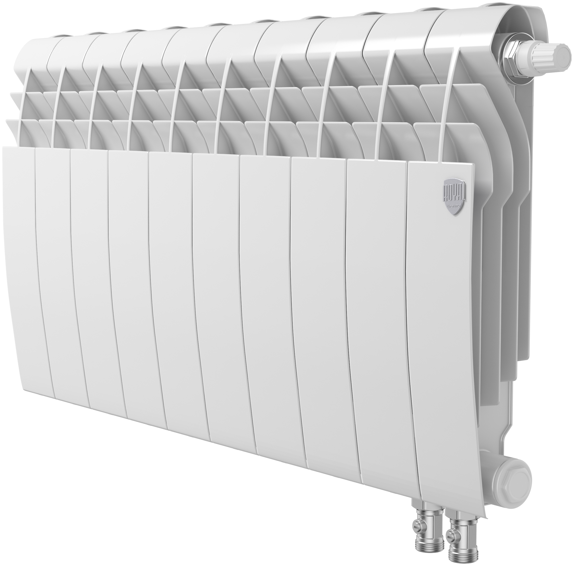 Радиатор биметаллический Royal Thermo BiLiner 350 V Bianco Traffico (Н) (Белый) - 10 секций
