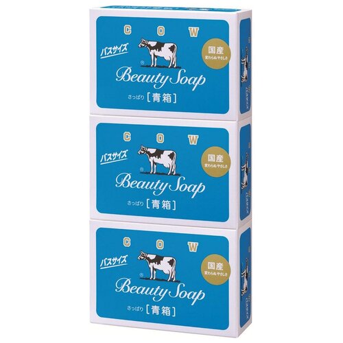 кофейный напиток zinus capuccino на коровьем безлактозном молоке 1 л Cow Brand Мыло кусковое Beauty с ароматом жасмина, 3 шт., 130 г