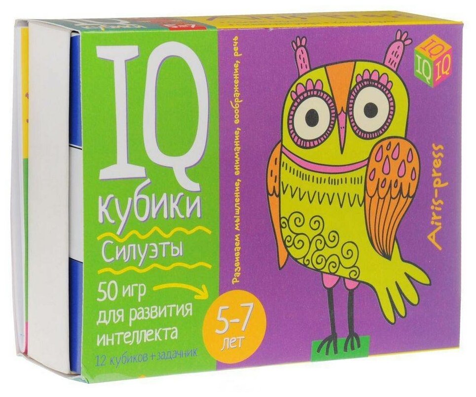 Набор настольных игр Айрис-пресс IQ Кубики. Силуэты (25439)