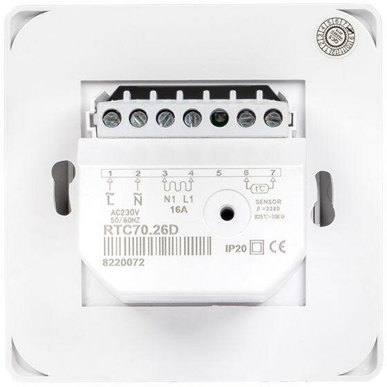 Термостат механический MTT-2 (OTN-1991; RTC 70.26; MST-1; R70XT; MT-26; M5.713) 16А 3.6кВт для теплых полов датчик пола бел. Basic EKF mtt-2