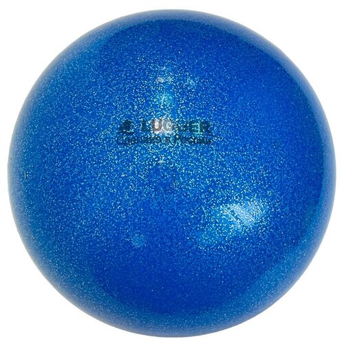 фото Мяч для художественной гимнастики однотонный, d=19 см (синий с блестками) hawk