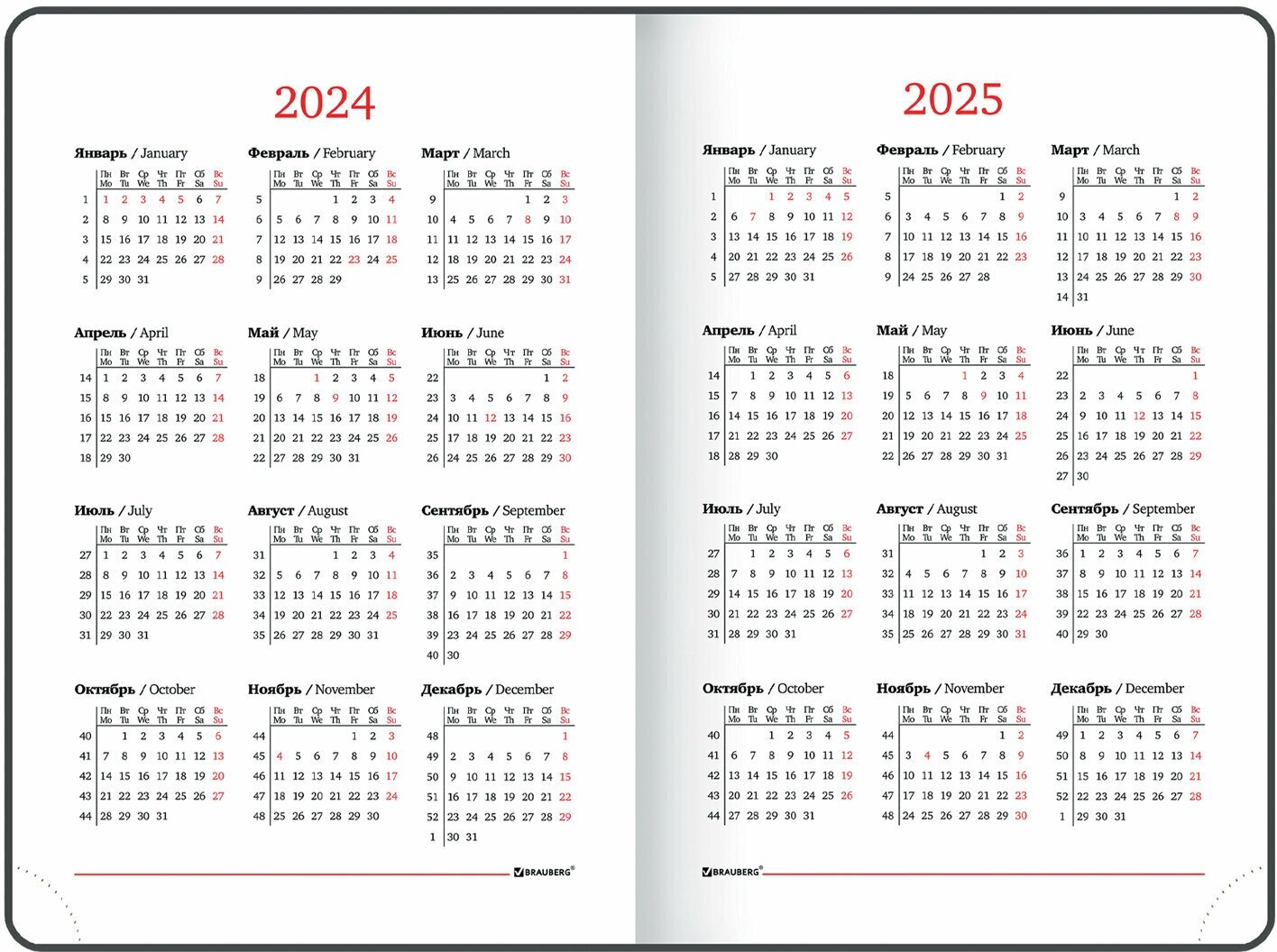 Ежедневник датированный 2024 Control, А5, 168 листов, сиреневый Brauberg - фото №10