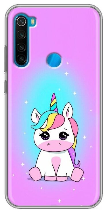 Дизайнерский силиконовый чехол для Редми Нот 8 / Xiaomi RedMi Note 8 Единорог