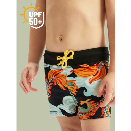фото 50655, плавки детские upf50+ happy baby для мальчиков, шорты для купания солнцезащитные, зеленые, размер 116-122