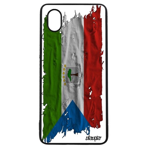 фото Чехол для смартфона samsung galaxy a01, "флаг гвинеи экваториальной на ткани" патриот utaupia