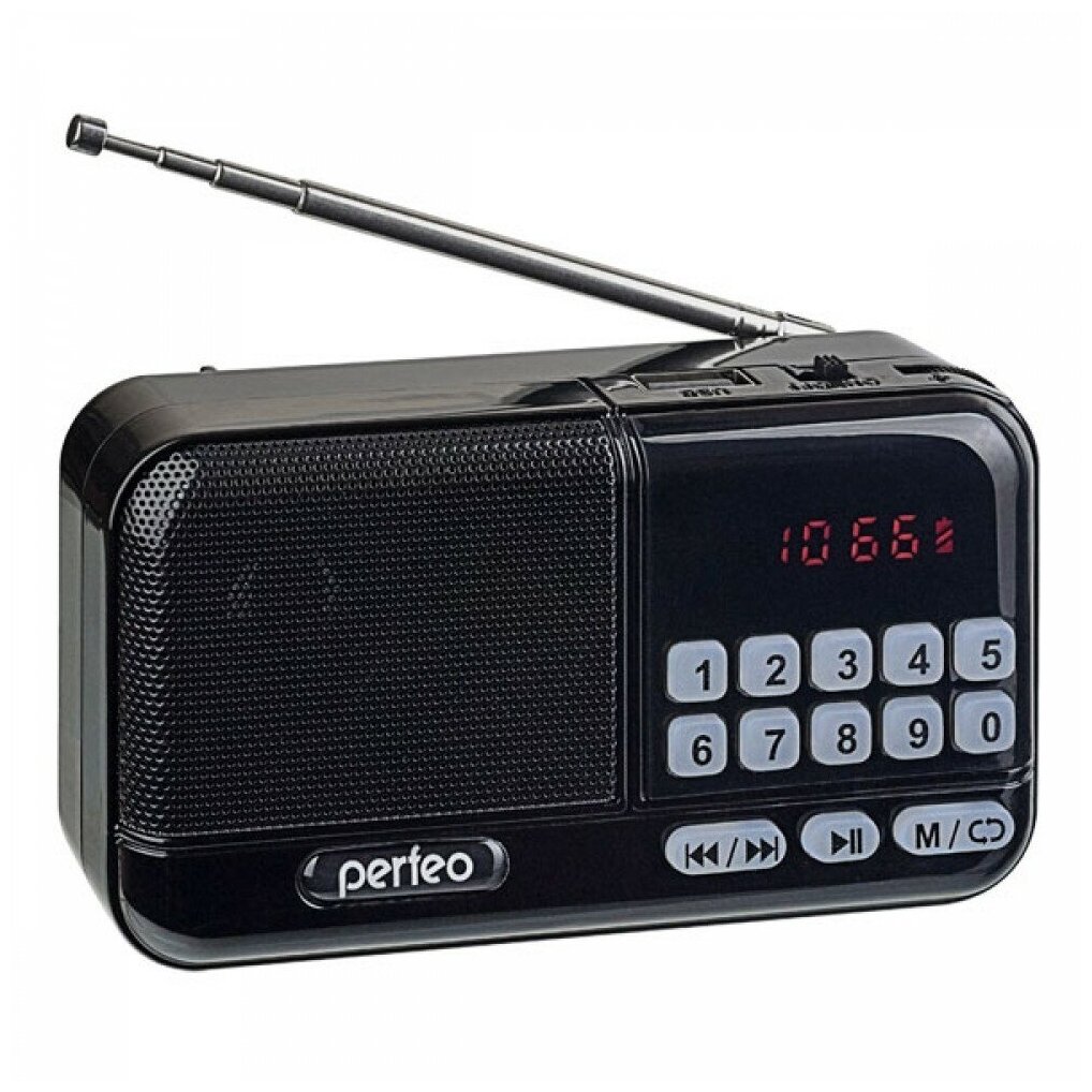 Perfeo радиоприемник цифровой ASPEN FM+87.5-108МГц/MP3 питание USB или 18650 черный i20 PF_B4059