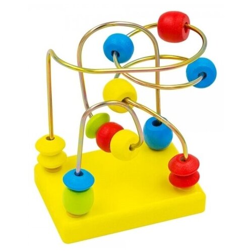 Игрушка деревянная для малышей лабиринт Цвет Жёлтый ELEFANTINO IT106789