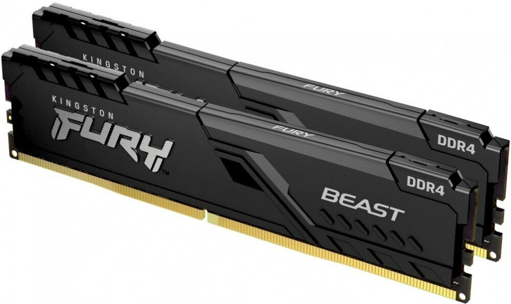 Оперативная память 64Gb DDR4 2666MHz Kingston Fury Beast Black (2x32Gb KIT) (KF426C16BBK2/64)