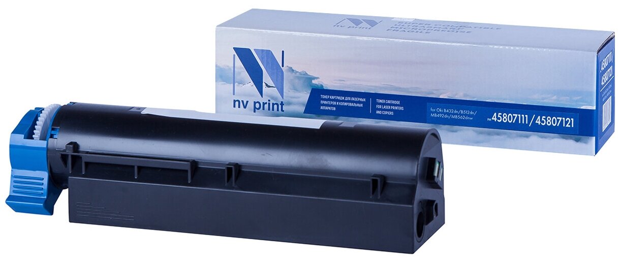 Лазерный картридж NV Print NV-45807111, 45807121 для Oki B432dn, B512dn, MB492dn, MB562dnw (совместимый, чёрный, 12000 стр.)