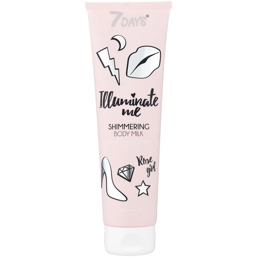 молочко для тела 7days молочко для тела illuminate me rose girl 7DAYS Молочко для тела Мерцающее Illuminate me Rose Girl, 150 мл