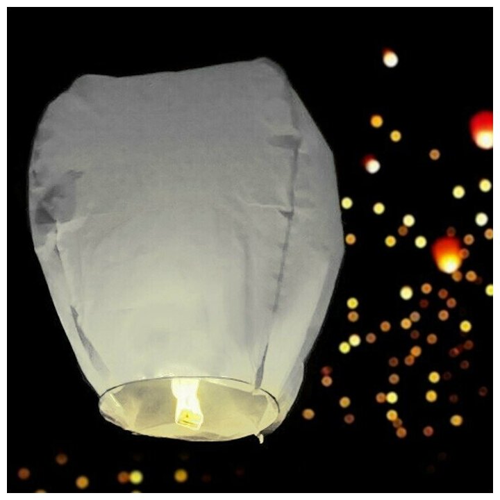 фото Шар желаний/небесный фонарик белый