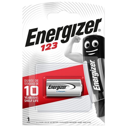 Литиевая батарейка ENERGIZER 123 3V LITHIUM BATTERY элемент питания ENERGIZER LITHIUM CR17345 3V BL-1 батарейки energizer lithium cr2016 бл 2шт