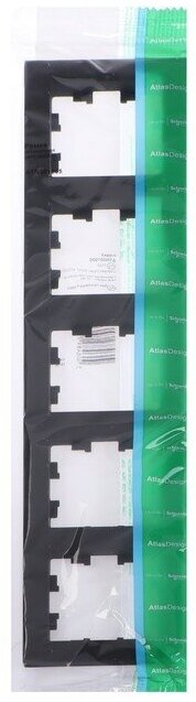 Рамка 5-м AtlasDesign универс. карбон SchE, SCHNEIDER ELECTRIC ATN001005 (1 шт.) - фотография № 3