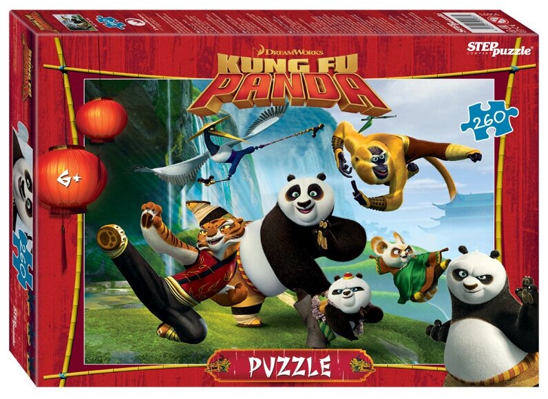 Пазл для детей Step puzzle 260 деталей: Кунг-фу Панда (DreamWorks, Мульти)