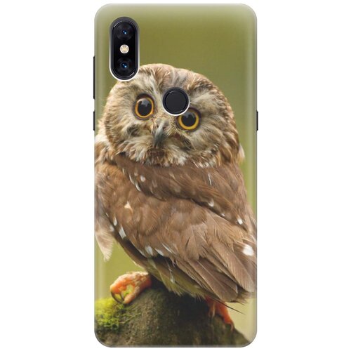 фото Cиликоновый чехол на xiaomi mi mix 3 / сяоми ми микс 3 с принтом "сова на дереве" gosso
