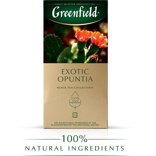 Чай GREENFIELD Exotic Opuntia, черный, 25 пакетиков