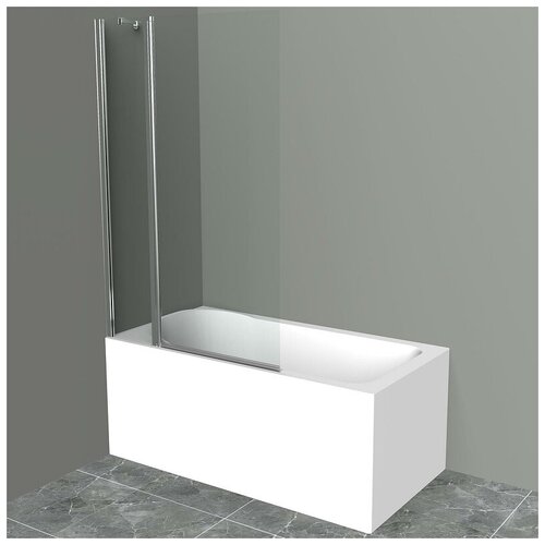 душевая шторка на ванну belbagno uno v 11 uno v 11 100 150 c cr Шторка на ванну BelBagno UNO-V-11-100/150-C-Cr профиль Хром стекло прозрачное