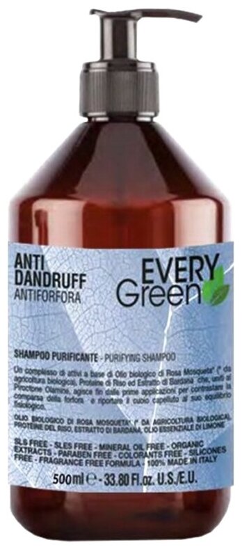 Dikson шампунь EveryGreen Anti-Dandruff Purificante, 500 мл