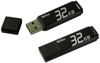 USB флеш-накопитель 32GB Netac U351 черный USB 2.0 NT03U351N-032G-20BK