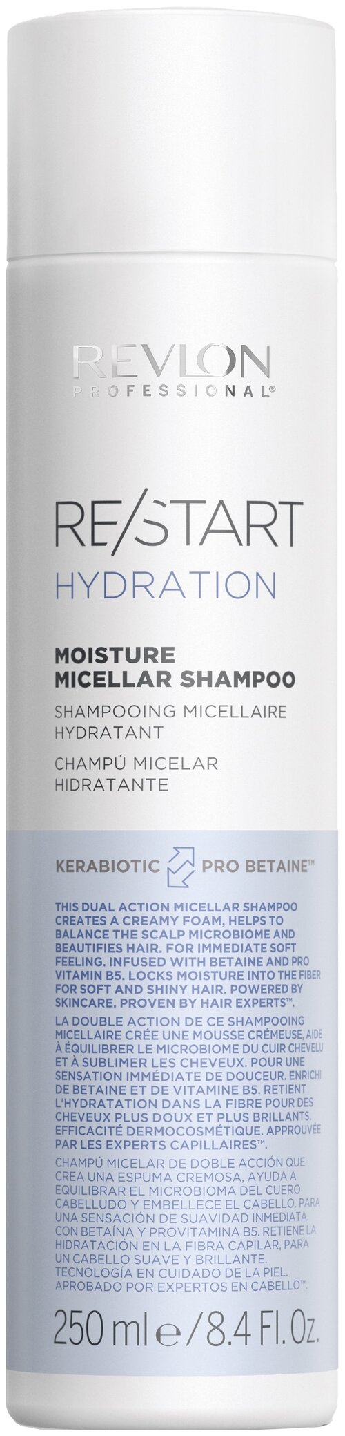 Revlon Professional шампунь Restart Hydration Moisture Micellar Shampoo мицеллярный, 250 мл