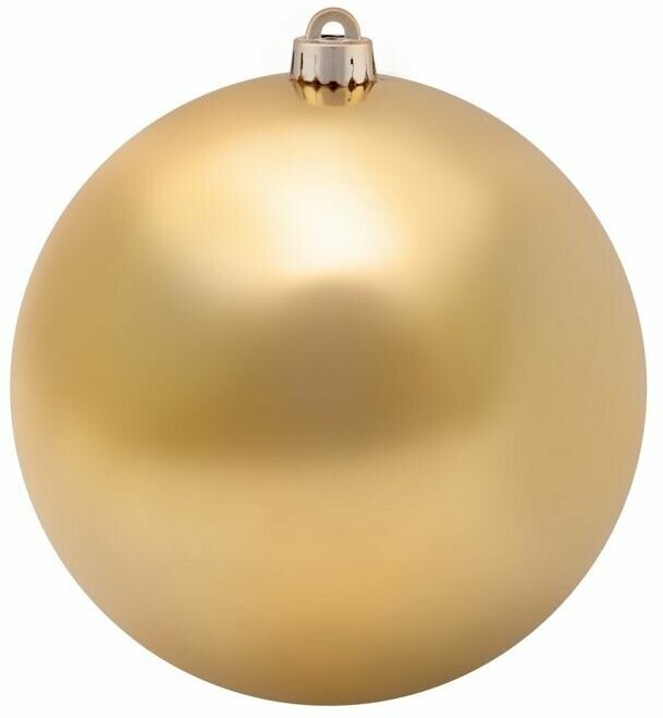Елочная игрушка новогодний декор на елку украшение Шар 20 см цвет золотой глянцевый