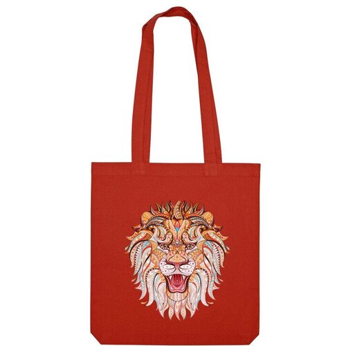 Сумка шоппер Us Basic, красный мужская футболка лев с этническим орнаментом s синий