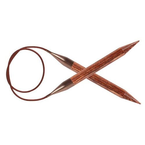 Спицы Knit Pro Ginger 31073, диаметр 6 мм, длина 60 см, общая длина 60 см, коричневый