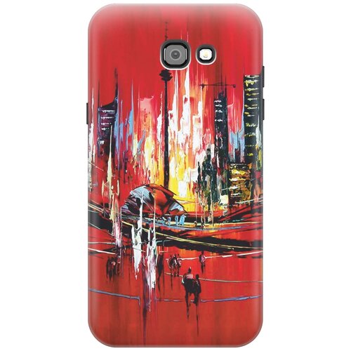 фото Cиликоновый чехол на samsung galaxy a7 (2017) / самсунг а7 2017 с принтом "акварельный город" gosso