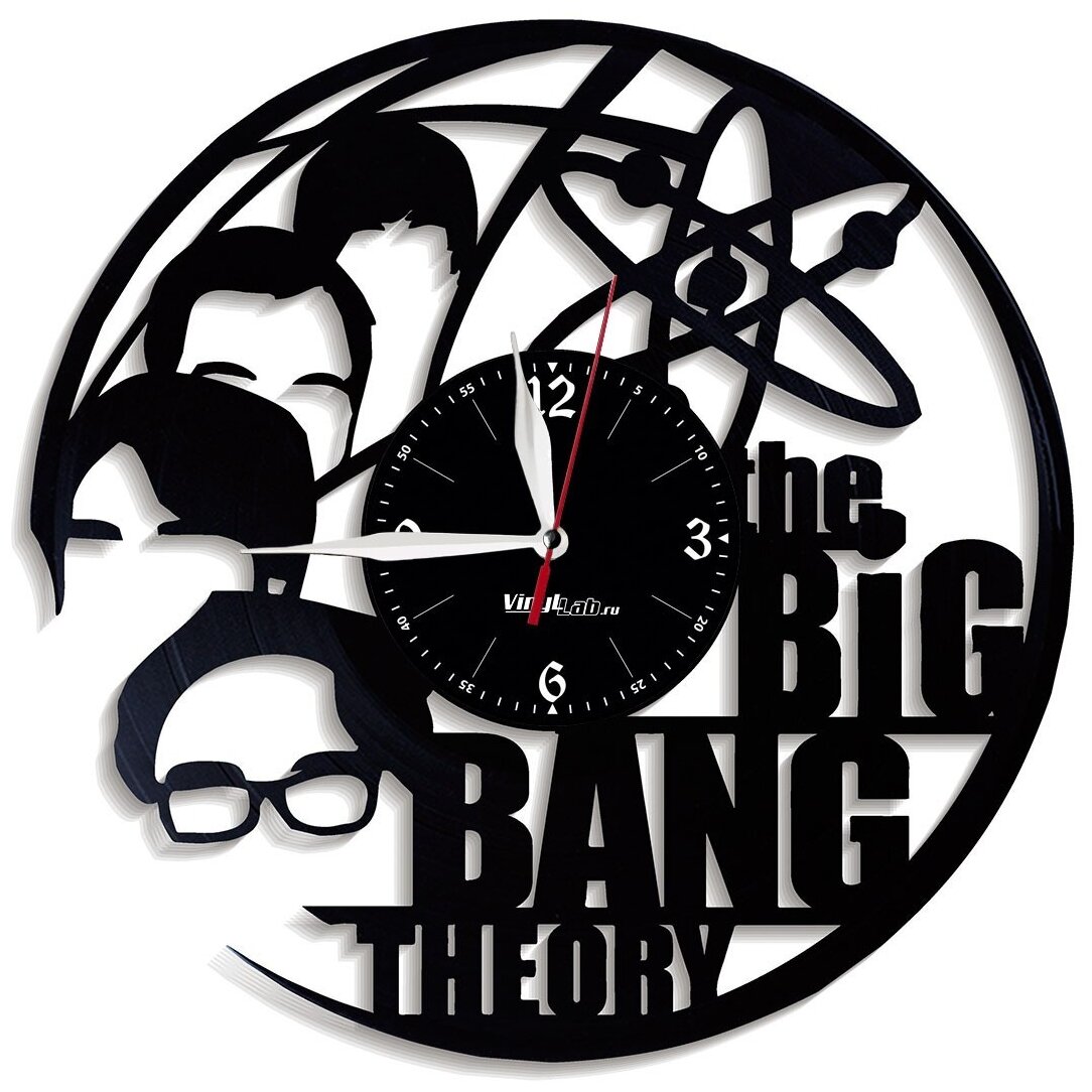 Часы из виниловой пластинки (c) VinylLab Теория большого взрыва