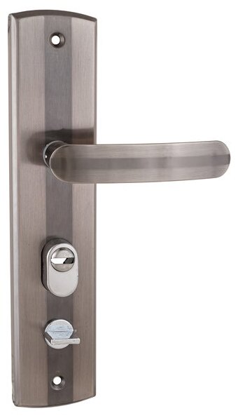 Ручка дверная на планке стандарт PH-CT217-R для китайских металлических дверей правая никель, хром