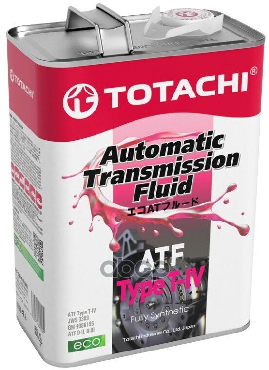 Масло Трансмиссионное Totachi Atf Type T-Iv 4Л TOTACHI арт. 20204