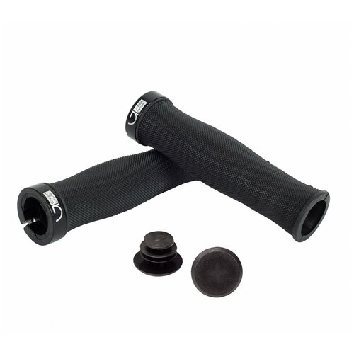 фото Грипсы для велосипеда green cycle ggr-417 130mm черный с одним черным замком