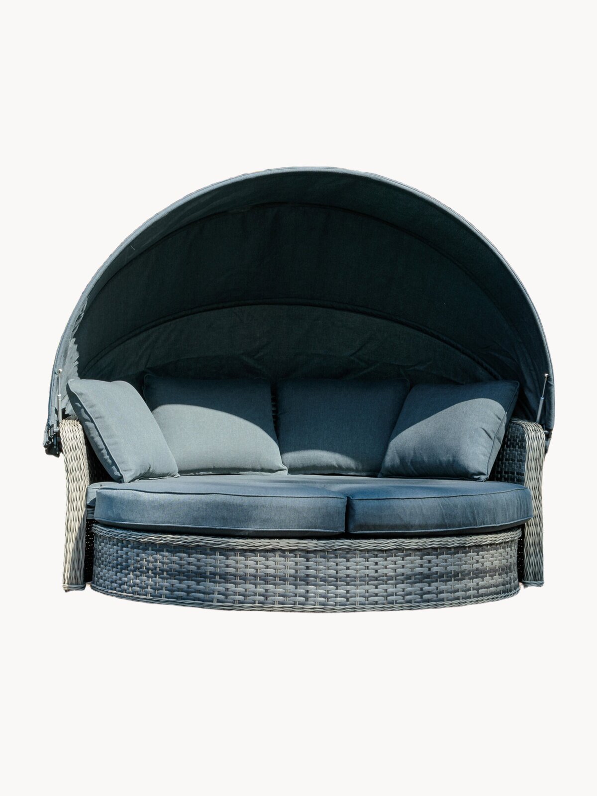 Диван- трансформер Royal Family VIOLETTA из искусственного ротанга, серый