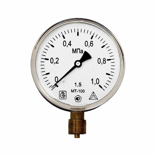 Манометр МТ-100 радиальный ДК100ММ 0-1,0 МПА КЛ.1,5 G1/2