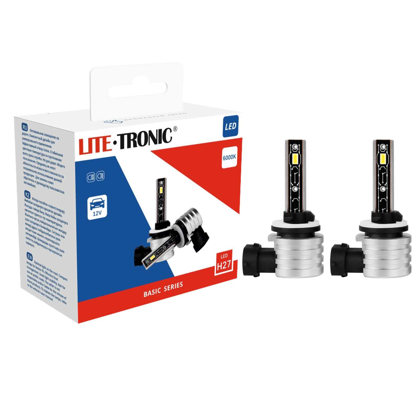 Автолампа светодиодная H27 LITE-TRONIC (комплект) 12V BSLED 6000K