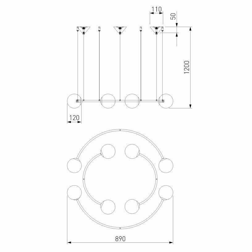 Люстра Bogates BROOK 360/8 4690389179723 Bogate's - фото №5