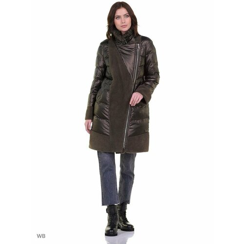 фото Куртка prima woman, размер 52, зеленый